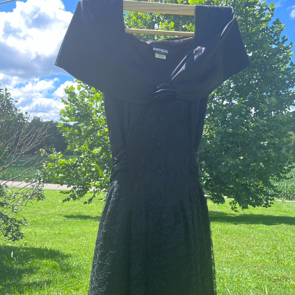MAYVENS vintage black dress